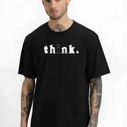 Streetsutra Men Typography Printed Round Neck Cotton Oversized T-shirt-picture-17