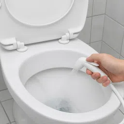 woyo by na Matte White Handheld Bidet Sprayer Set with Smooth Lever and Installation Kit Faucet Set image 4