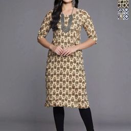 Anouk Rustic Women Pack of 3 Ethnic Motifs Printed Crepe Kurta-image-76