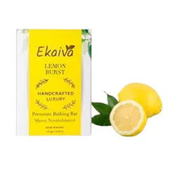 EKAIVA ORGANICS Lemon Burst Daily Bathing Soap For Refreshing & Stimulating - 125 g-25