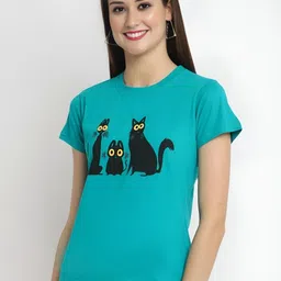 Mast & Harbour Animal Printed Round Neck Cotton T-shirt-image-14
