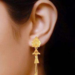 DIVASTRI Gold-Plated Contemporary Drop Earrings-54