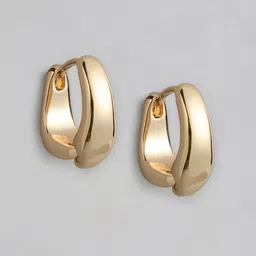 Forever New Gold-Plated Contemporary Hoop Earrings-21
