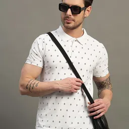 TIMBER HITCH Abstract Printed Polo Collar T-shirt-picture-7