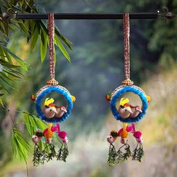 The Shine Store Artificial Bird Nest with Grass Jute Hanging Nest Showpiece-31