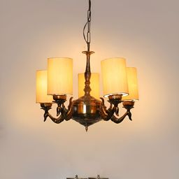 Devansh Off White & Black Ceiling Lamp-picture-17