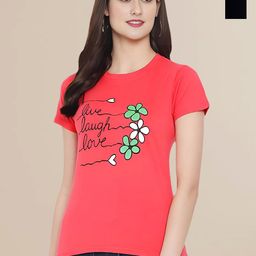 Mast & Harbour Women Typography 2 Printed Applique T-shirt-picture-46