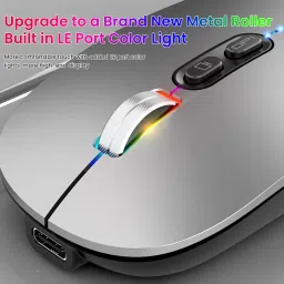 ZITRONIX Wireless Bluetooth 2.4G Silent Mouse Slim Adjustable DPI Wireless Ergonomic Optical Mousewith Bluetooth image 2