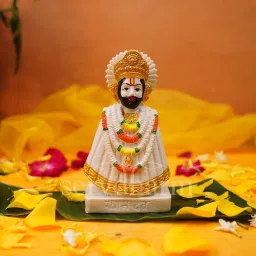 Khatu Shyam ji Murti Lord Shyam Dev Spiritual Worship Vastu Murti Decorative Showpiece - 12 cm-3