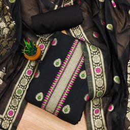Rangtulika Ethnic Motifs Woven Design Unstitched Dress Material-picture-9