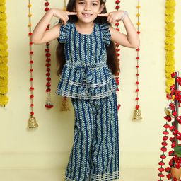 The Magic Wand Girls Printed Top with Palazzos-image-81