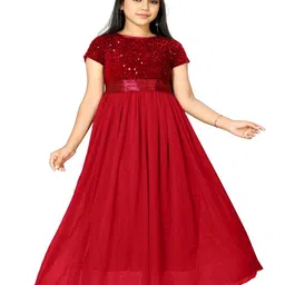 DP FABRICS Girls Embelished Maxi Dress-image-36