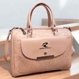 ROYAL CHAALS Women Textured Crossbody Satchel Bag-43