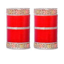Ishika Red Alloy Bangles-image-95
