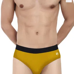 LOGGERHEAD Pack Of 2 Cotton Mid-Rise Basic Briefs LHMB002-Yellow-White-7