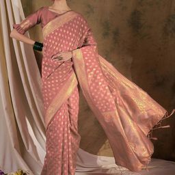 Sangria Woven Design Banarasi Saree With Blouse Piece-image-88