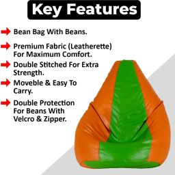 shira 24 4XL (Filled ) Teardrop Bean BagWith Bean Filling image 2