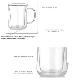 We3 Transparent Solid Glass Glossy Cups Set of Cups and Mugs image 5