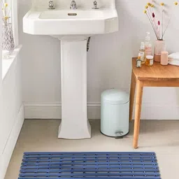 CASA-NEST Blue Textured 210 GSM Anti-SkidBathRugs-picture-34