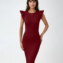 Kotty Women Flutter Sleeve Bodycon Dress-image-22