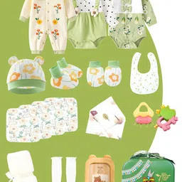 Little Surprise Box LLP Infants 21 Pcs Baby Bear Theme Birthday Gift Hamper Set-25