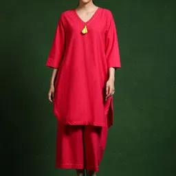 Jaipur Kurti Women Solid Cotton Kurta with Palazzo-image-84