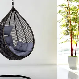 Swingzy Grey & Brown Hammock Hanging Swing Chair-21