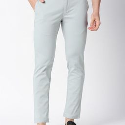 Basics Men Textured Tapered Fit Trousers-image-8