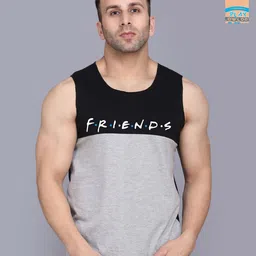 SLOWLORIS Men Pack Of 2 Typography Printed Round Neck Cotton Slim Fit T-shirts-image-31
