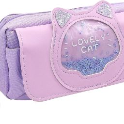 Fabric and Leather made Multi-Compartment, Fancy, Spacious, Suitable for Schools and Colleges Boys, Girls Art Canvas Pencil Box-35