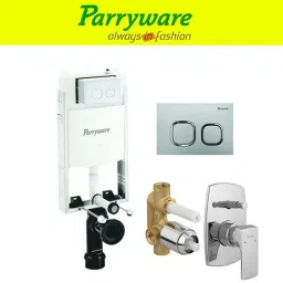 Half Frame Concealed Cistern, with divater body upper Euclid set of 1 pic 296 Dual Flush Tank-9