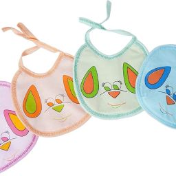 da anushi Soft Cotton Washable & Reusable Multicolor Highly Absorbing/Comfortable and Easily Adjustable Feeding Bibs In Apron Style For Babies,Toddlers,Infants image 4