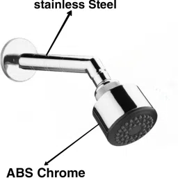 carnival Round ABS Silicon Nozzle 3" Shower Head With ARM Fixed Mount image 4
