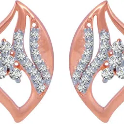 PC Chandra Jewellers Rose Gold 14kt Stud Earring-image-43