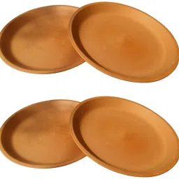 Pack of 4 Terracotta Clay Plate Dinner Set-18