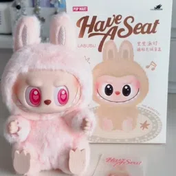 kidoyz Pop Mart LABUBU Have A Seat Bunny Plush Toy – Set of 1 (Random Color) image 2