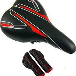 Bicycle Saddle Grip Combo Cycle Seat Handlebar Grip Senior MTB Bikes Saddle-13