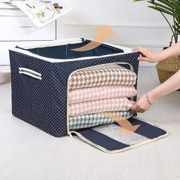 Large Capacity Multifunction Foldable Storage Bag with Steel Frame Clothes Cover-image-68