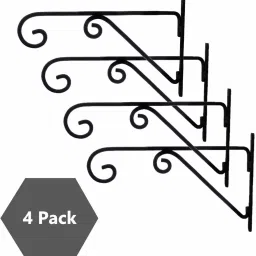 Metal Wall Hook Hanging Plant Bracket (pack of 4) 16 Shelf Bracket-1