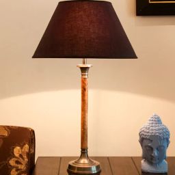 kapoor lampshades Black Fabric Shade Table Lamp with Beige Base-picture-15