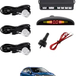 Car Reverse Parking White 4 Sensor With LED Display/Buzzer-221 Universal White Parking Sensor Safety Kit For Car-221 Parking Sensor-image-50