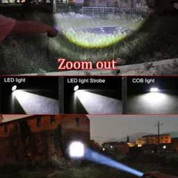 ctb 12W Battery Led 2in1 USB Torch Powerful Waterproof Camping Zoomable Flashlight Torch image 3