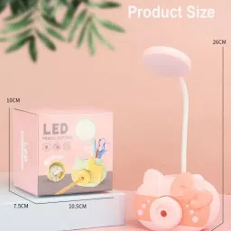 radhya accessories Kitty 3 in 1 USB LED lamp Night Lamp with Sharpener Pen Stand Mobile Holder Study Lamp image 5