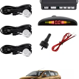 Car Reverse Parking White 4 Sensor With LED Display/Buzzer-118 Universal White Parking Sensor Safety Kit For Car-118 Parking Sensor-image-47