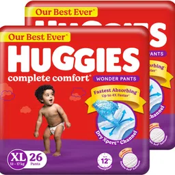 huggies Complete Comfort Wonder Pants| India's Fastest Absorbing Diaper |XL 26 X 2 |52 - XL-picture-24