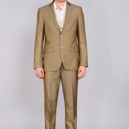 Men 3PC SB2BTN NTCH LPL WID WC PIPNG-CONT FT Self Design Suit-image-46
