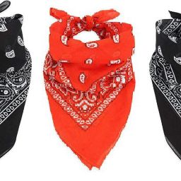 CozyFox 2 BLACK 1 ORANGE- Unisex Handkerchief For All Ages ["Orange","Black"] Handkerchief-picture-7