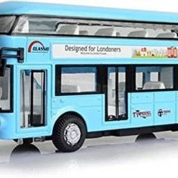 Double Decker London Bus with Metal Die-Cast Luxury Pull Back Bus with Light & Music Sound.for Kids 3 Years-15