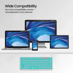 Portronics POR 348 Bluetooth, Wireless Handheld Multi-device Keyboard Compatible with Desktop, Laptop, Mac Bubble 2.0 image 4