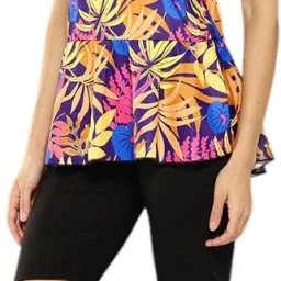 Floral Print Women Swim-dress Multicolor Swimsuit-image-88